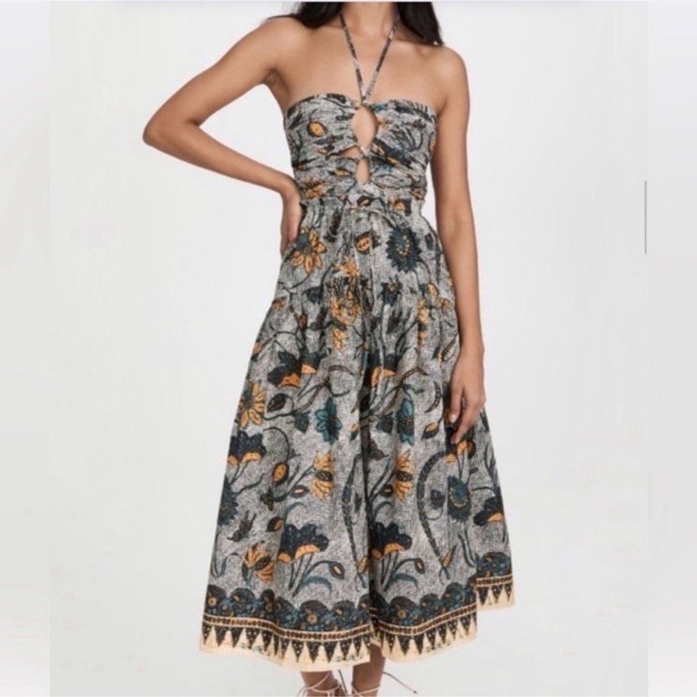 ULLA JOHNSON Ella Midi Dress Portofino Sz 4